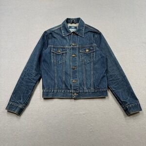 Rocky Trucker Jacket Women's Medium Blue Genuine Denimwear Classic Vintage Style